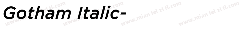 Gotham Italic字体转换